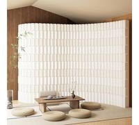 Folding Room Divider Screen, Reversible Privacy Panels with Different Designs, Partition Wall for Office Salon Bar, 6 Panel