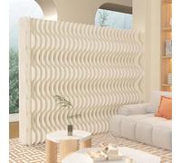 Folding Room Divider Screen, Reversible Privacy Panels with Different Designs, Partition Wall for Office Salon Bar, 6 Panel