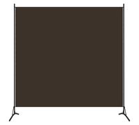 vidaXL 3-Panel Room Divider Brown 260x180 cm Wall Partition Screen Separator