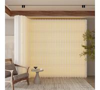Folding Room Divider with LED Light, Portable Free Standing Paper Partition Wall for Room Separation, Decorative Privacy Screen for Home Office Exhibition Shopping Mall Background