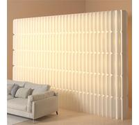 Folding Room Divider with LED Light, Portable Privacy Screen for Room Separation, Home Office Decor