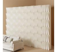 Folding Room Divider with Reversible Designs, Privacy Screen for Office, Salon, Home Separation