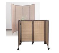 Folding Room Dividers3/4/5/6 Panels Woven Fiber Privacy Screen Stable & Secure Smooth Opening & Closing Multiple Sizes (80x40cm3pcs 120x40cm5pcs)