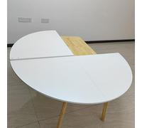 Folding Round Dining Table with Space-Saving Wooden Top, Extendable Design for Large Gatherings, Perfect for Parties and Entertaining
