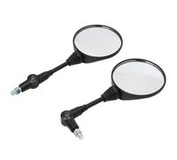 Folding Round Rearview Mirror Universal 10mm Black Motorcycle Side Mirror Rearview Mirrors