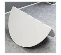 Folding Round Table Top 24-71 Inch Home Storage Wood Table Half-Fold Kitchen & Patio Dining Table with Metal Hardware (Milk r 80cm/31.5in)