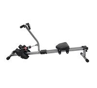 Folding Rowing Machine, Adjustable Height and Resistance Steel Rowing Machine with Display of Time, Distance and Calories Consumed