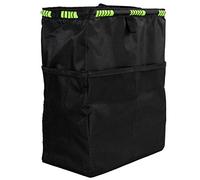 Folding Rubbish Bin, Hanging Trash Bag With Adjustable Straps and Multiple Pockets - Portable Waterproof Back Seat Tidy Waste Paper Bin With Warning Strip for Car, Van, SUV, Boat, Truck