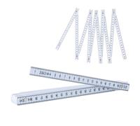 Folding Ruler, 2m Length Double-Sided Metric Scale Measuring Rulers, Plastic Meter Stick with Scale, 10 Segments Expandable Fold Measure Rule Home Workshop Foldable Carpentry Construction Tool (White)