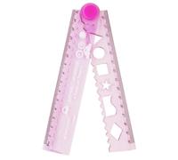 Folding Ruler, Flexible Ruler, 30cm Foldable Ruler Clear Ruler Bendy Ruler Shatterproof Straight Ruler Soft Bendable Plastic Ruler for Kids Students Classroom School Office Stationary Y9ZDRZC (Pink)