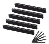 Folding Ruler Made of Plastic, 5 Pieces Folding Ruler, 2 Metre Folding Rule, for All DIY, Home, Hobby and Workshop (Black)