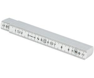 Folding Ruler Plastic Length 1 Metre White Resistant to Bad Weather Influences Stabila