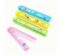 Folding Rulers 30cm,4 PCS Transparent Foldable Ruler 12 Inch Straight Bendy Geometric Ruler Flexible Plastic Rulers for School Kids