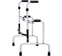 Folding s for The Disabled,Anti-Skid Rehabilitation Crutches for The Elderly,Indoor Walking aid Standing handrail e,Can Bear 180kg (Color : Silver, Size : 53 * 48 * 84-94cm)