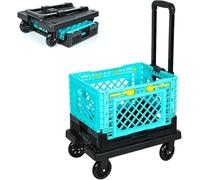 Folding Sack Truck Trolley - Portable Shopping with 100kg Load Capacity, Collapsible Basket for Easy Transport, Ideal for Groceries & Outdoor Use