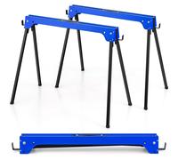 Folding Saw Horse Twin Pack Work Bench - Blue
