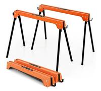 Folding Saw Horse Twin Pack Work Bench - Orange