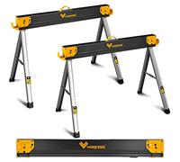 Folding Sawhorse Jobsite Table/Single Pack, 1100lbs (500kg) Capacity 2 Positions Building Your Work Station