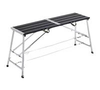 Folding Scaffolding Platform, 400KG Capacity, 5-Level Height Adjustable Work Platform, Portable Ladder with Anti-Slip Surface for Painting and Construction
