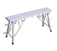 Folding Scaffolding Platform, Adjustable Height Heavy Duty Work Platform, Non-Slip Portable Scaffold for Stairs, Painting, Home Renovation & Construction