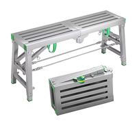 Folding Scaffolding Work Platform - Adjustable Height Portable Ladder Stool for Ceiling Cleaning, Painting, and Engineering Tasks, Ideal for Home Use