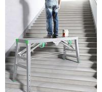 Folding Scaffolding Work Platform, Adjustable Work Platform, Portable Multipurpose Scaffold Tower Ladder Stool Bench, Height Adjustable for Home Renovation and Construction，（001，160cm）