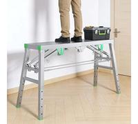 Folding Scaffolding Work Platform, Adjustable Working Platform, Portable Multipurpose Scaffold Tower Ladder, with Adjustable Height,for Home and Renovation Use，（001，160cm）