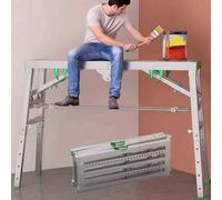 Folding Scaffolding Work Platform, Foldable Adjustable Work Platform, Portable Multipurpose Scaffold Tower Ladder Stool Bench, with Adjustable Height, for Home and Renovation Use，（001，200 * 40
