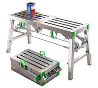 Folding Scaffolding Work Platform, Portable Folding Scaffolding Platform, Adjustable Height Work Bench for Home Renovation and Construction，（140x30cm）