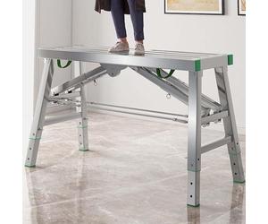 Folding Scaffolding Work Platform, Portable Folding Work Platform - Adjustable Steel Scaffolding for High Reach Tasks，（180 * 40）