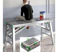 Folding Scaffolding Work Platform, Steel Step Ladder Stool,Adjustable Height,Maximum Load 400 KG