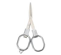 Folding Scissors Portable Stainless Steel 8 Thread Paper Cutting Sewing Embroidery Small Scissors (Silver)