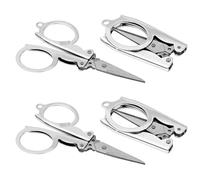 Folding Scissors Travel Scissors Pocket Scissors Small Foldable Scissors Perfect For Family Travel Craft Camping Outdoor 4 Pack