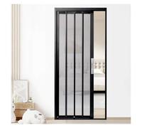 Folding Screen Door, Burglar-Proof Aluminum Alloy Invisible Sliding Screens Doors, with Retractable Flat Mesh(70"x80"(177.8x203.2cm))