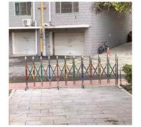 Folding Security Gate with Wheels, Expandable Industrial Barricade for Driveway and Outdoor Use, Retractable Metal Fence Blocker
