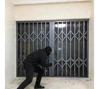 Folding Security Window Bars, Collapsible Anti-Theft Grille for Home Protection, Heavy Duty Burglar Proof Guard with Sliding Door Rail