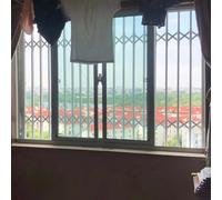 Folding Security Window Bars, Heavy Duty Retractable Burglar Proof Window Grill, Custom Lockable Safety Window Guard, Sliding Door Lock Bar(W70xH160cm/28x63in)