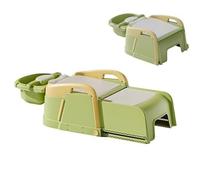 Folding Shampoo Recliner Chair, Adjustable Hair Washing Salon Chair, 120kg Load Capacity, Home Use Shampoo Bed for Bathroom and Toilet