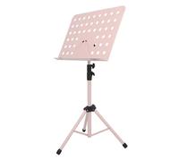 Folding Sheet Music Stand Portable Adjustable Lightweight Book for Playing Musical Instruments Parts Music Stands(Pink)