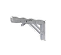 Folding Shelf Bracket Wall Mount Stainless Steel Heavy Duty Collapsible Fold Down Wall Support Foldable Cabinet Shelf Bracket for Bench Table Shelf(14 inch Silver)
