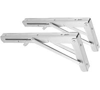 Folding Shelf Brackets, 2 Pcs Folding Shelf Brackets,Collapsible Wall Mounted Shelf Bracket(10inch)