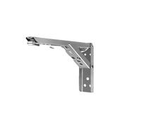 Folding Shelf Brackets 2pcs Foldable Shelf Angle Bracket Storage Rack Triangle Auto Open Steel Support Wall Large Shelves Floating Shelf Brackets(14 Stainless 2pcs)