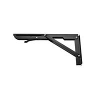 Folding Shelf Brackets 2pcs Folding Shelf Bracket Collapsible Hardware for Table Work RV Car Saving Space(Black 12inch)