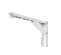 Folding Shelf Brackets Adjustable Wall Mounted Triangle Folding Angle Bracket Bench Table Shelf Furniture Support Hardware 8/10/12/14Inch(White 14inch)