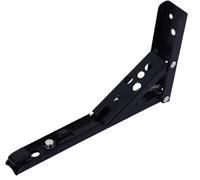 Folding Shelf Brackets,Fold Down Wall Mounted,2PCS Adjustable Triangle Folding Angle Bracket Bench Table Shelf Bracket Furniture Heavy Support Hardware(Black,14inch)