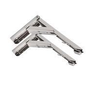 Folding Shelf Brackets Heavy Duty, 2 Pcs Stainless Steel Triangle Folding Brackets Wall Mounted Multicolor 8-12 inch(B)
