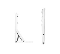 Folding Shelf Brackets Heavy Duty, 2 Pcs Triangle Folding Angle Bracket Adjustable Wall Mounted 8/10/12/14 inch Black/White(Black-8 Inch)