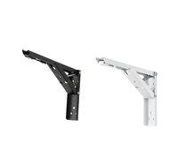 Folding Shelf Brackets Heavy Duty, 2 Pcs Triangle Folding Angle Bracket Adjustable Wall Mounted Multicolor 8-14 Inch(Black 10 Inch)