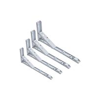 Folding Shelf Brackets Heavy Duty, Adjustable Wall Mounted Triangle Folding Bracket Multicolor 8-14 Inches Pack of 2(Black 12 Inch)