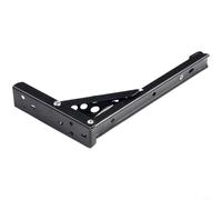 Folding Shelf Brackets Heavy Duty Metal Collapsible Hinge for for Workbench Van Shelving Wall Mount Triangle Support Black Fits E Track X Track 110 lbs Capacity(8inch)